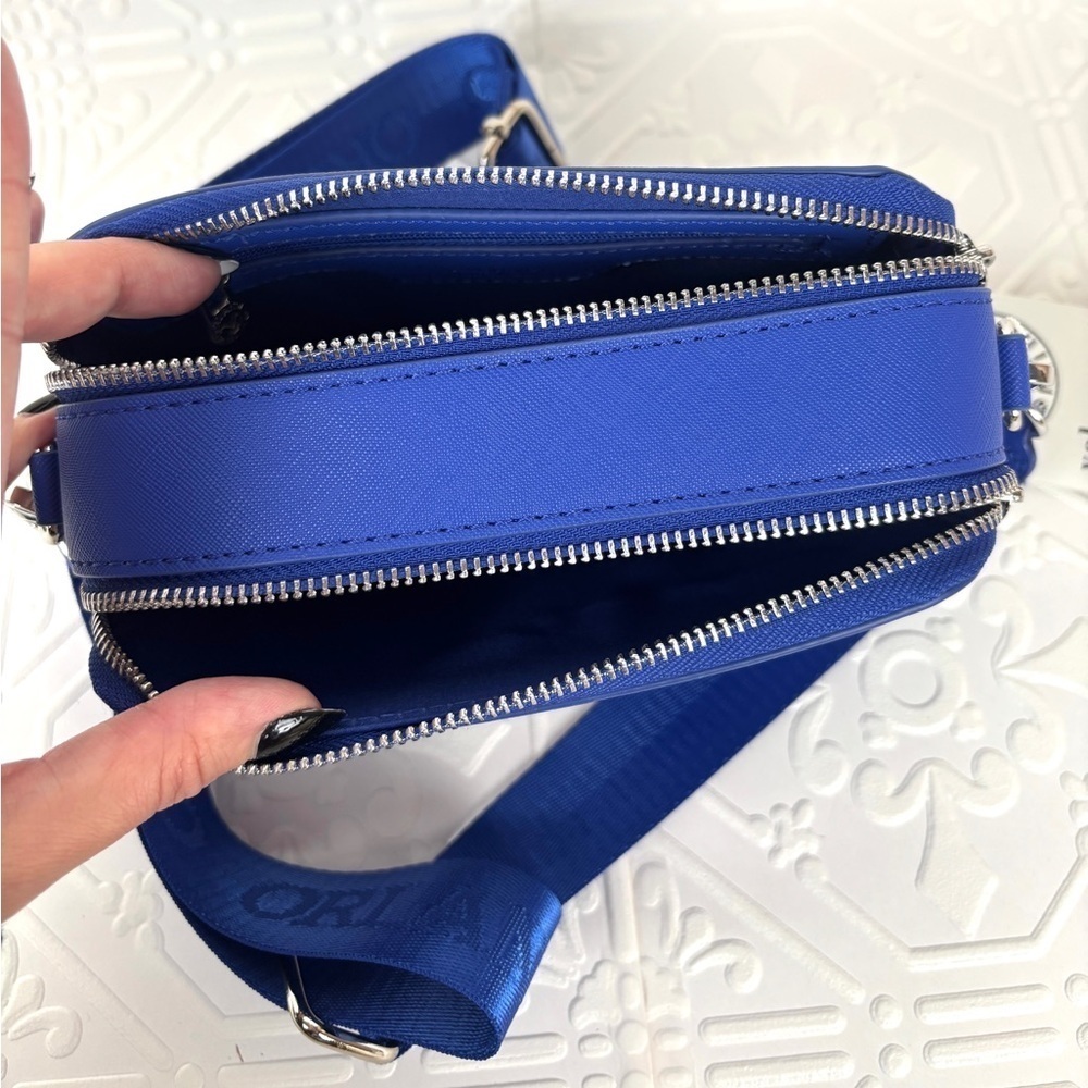 NWT Valentino Orlandi Navy Blue Crossbody Camera-Style‎ Handbag Purse - Picture 8 of 8